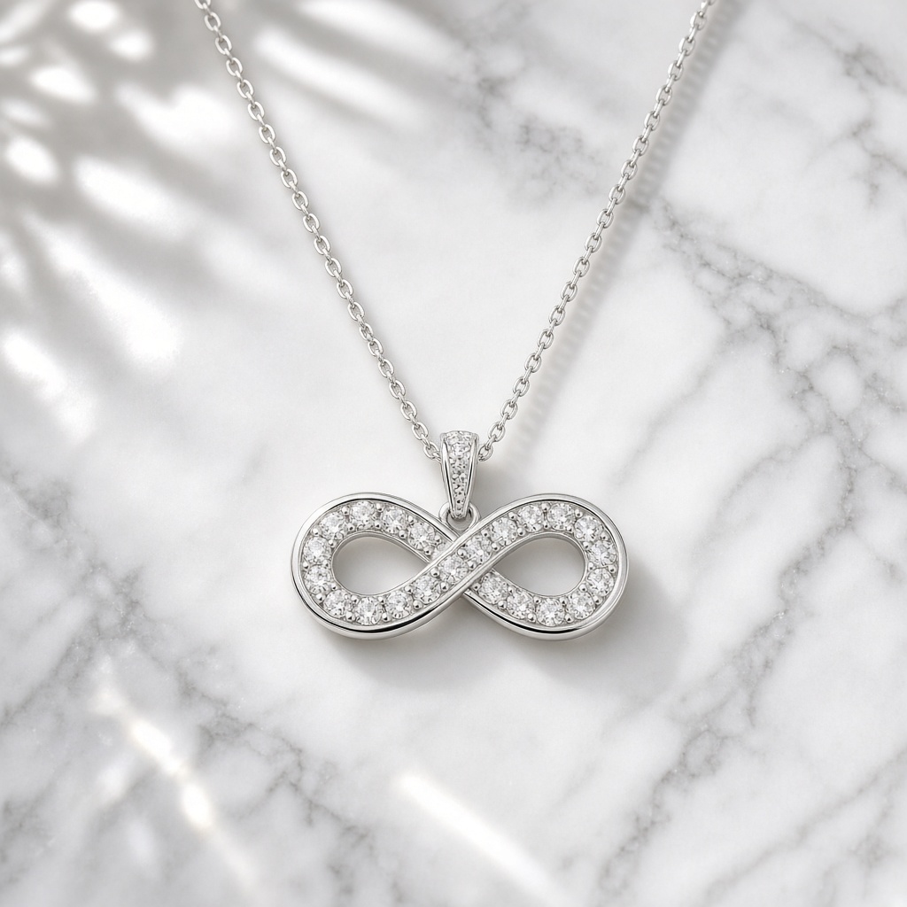 گردنبند سواروسکی مدل Infinity کریستال
